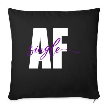 Célibataire Comme maudit - Housse de coussin décorative 45 x 45 cm - noir - Devant