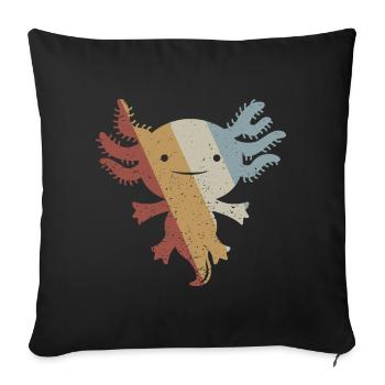 Axolotl Retro Style Vintage - Housse de coussin décorative 45 x 45 cm - noir - Devant