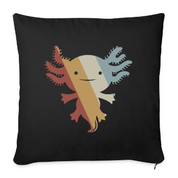 Axolotl Retro Style Vintage - Housse de coussin décorative 45 x 45 cm - noir - Devant