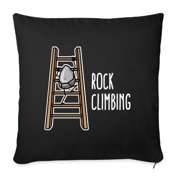 Climbing Free Climbing Mountain Carabiner Climbing Park - Sofa pillowcase 17,3'' x 17,3'' (45 x 45 cm) - black - Front