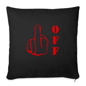 Fuck Off - Sofakissenbezug 45 x 45 cm - Schwarz - Vorne