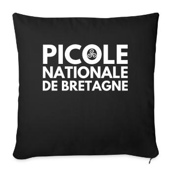 Picole Nationale de Bretagne - Housse de coussin décorative 45 x 45 cm - noir - Devant