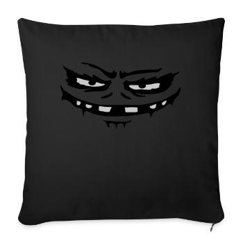 Evil Monster Face Halloween - Sofa pillowcase 17,3'' x 17,3'' (45 x 45 cm) - black - Front