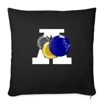 Ball Circle Design Glitter Noël Nouvel An A - Housse de coussin décorative 45 x 45 cm - noir - Devant