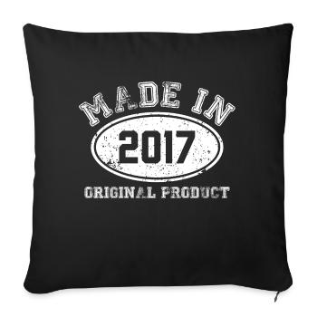made in 2017 Original product - anniversary - Sofa pillowcase 17,3'' x 17,3'' (45 x 45 cm) - black - Front
