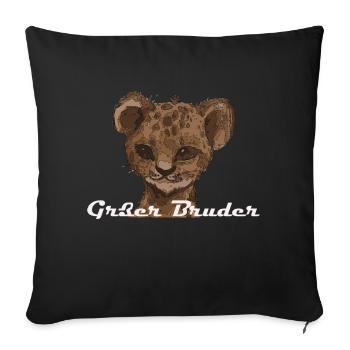 Big Brother - Lion - Sofa pillowcase 17,3'' x 17,3'' (45 x 45 cm) - black - Front