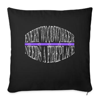 chainsaw birthday quote mason carpenter plumber - Sofa pillowcase 17,3'' x 17,3'' (45 x 45 cm) - black - Front