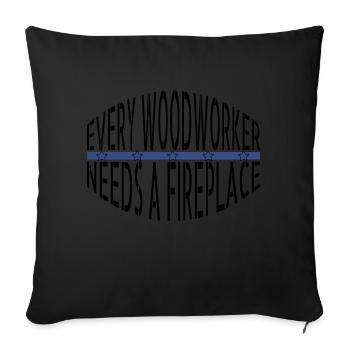 carpenter work tshirts construction carpenter - Sofa pillowcase 17,3'' x 17,3'' (45 x 45 cm) - black - Front