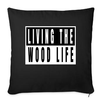 john carpenter sayings gift idea logging axes - Sofakissenbezug 45 x 45 cm - Schwarz - Vorne