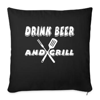 Griller - Housse de coussin décorative 45 x 45 cm - noir - Devant