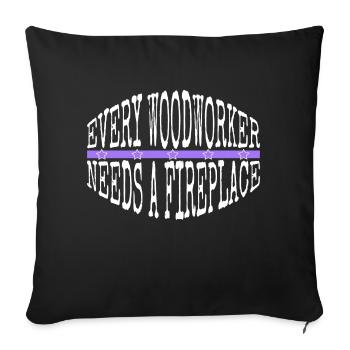 safety helmet love gift carpenter funny - Sofa pillowcase 17,3'' x 17,3'' (45 x 45 cm) - black - Front