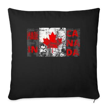 Made in canada - Sofa pillowcase 17,3'' x 17,3'' (45 x 45 cm) - black - Front
