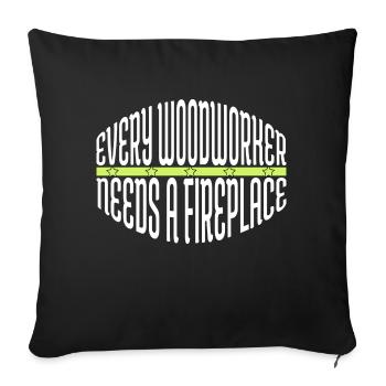 funny sayings humor carpenter girl tshirts plumber - Sofa pillowcase 17,3'' x 17,3'' (45 x 45 cm) - black - Front