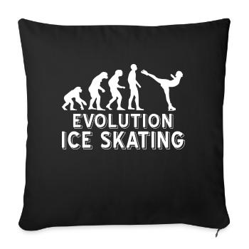 Awesome Evolution Of Ice Skating T-Shirt Present - Sofakissenbezug 45 x 45 cm - Schwarz - Vorne