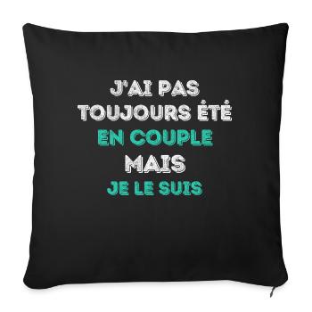 Zu zweit - Special Edition - Modernes Design - Sofakissenbezug 45 x 45 cm - Schwarz - Vorne
