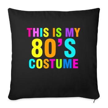 C’est mon costume des années 80 rétro vintage - Housse de coussin décorative 45 x 45 cm - noir - Devant