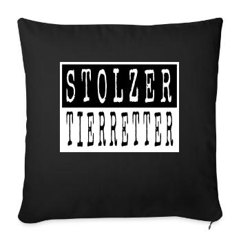 tierliebe weihnachten humor veganer tierliebhaber - Sofakissenbezug 45 x 45 cm - Schwarz - Vorne
