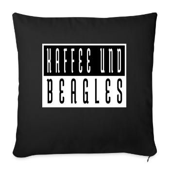 I love coffee coffee bean - Sofa pillowcase 17,3'' x 17,3'' (45 x 45 cm) - black - Front