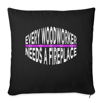 Union Carpenter Tshirts Jokes Felling - Sofa pillowcase 17,3'' x 17,3'' (45 x 45 cm) - black - Front