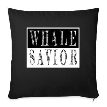 Gift Abuse Whale Humpback Animal Cruelty Seaman - Sofa pillowcase 17,3'' x 17,3'' (45 x 45 cm) - black - Front