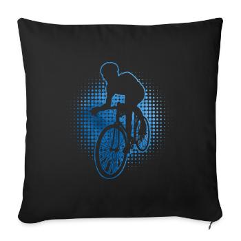Herren Rennradfahren Rennradfahrer Roadbike - Sofakissenbezug 45 x 45 cm - Schwarz - Vorne