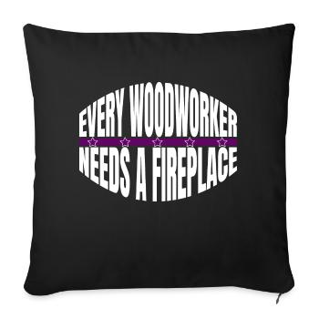 birthday present idea present present idea - Sofa pillowcase 17,3'' x 17,3'' (45 x 45 cm) - black - Front