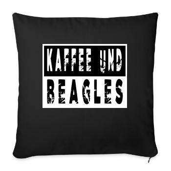 geschenk zitat hunderasse hundefreund coffeeshop - Sofakissenbezug 45 x 45 cm - Schwarz - Vorne
