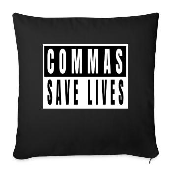Writer Books Literature Cycling Jokes Literary - Sofa pillowcase 17,3'' x 17,3'' (45 x 45 cm) - black - Front