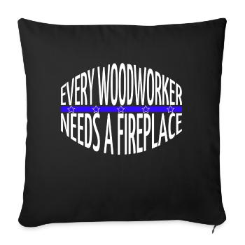 Chop wood woodworker a carpenters prayer tshirts - Sofa pillowcase 17,3'' x 17,3'' (45 x 45 cm) - black - Front