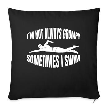 Nageur Nageurs Club de natation Club de natation - Housse de coussin décorative 45 x 45 cm - noir - Devant