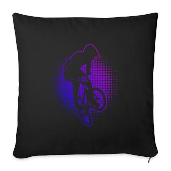 Cycling Men's Bike BMX Bike BMX BMX Boys - Sofa pillowcase 17,3'' x 17,3'' (45 x 45 cm) - black - Front