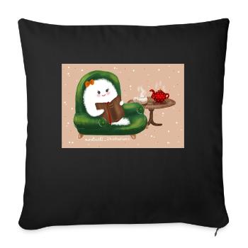 Détendez-vous l’ - Housse de coussin décorative 45 x 45 cm - noir - Devant