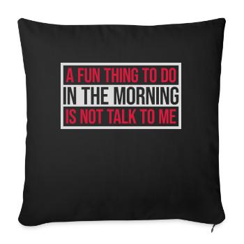 ne me parle pas - Housse de coussin décorative 45 x 45 cm - noir - Devant