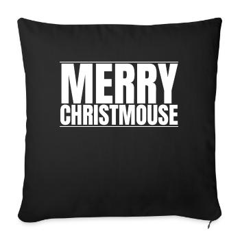 cool modeste présent tout va bien rat - Housse de coussin décorative 45 x 45 cm - noir - Devant
