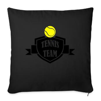 Équipe de tennis - Housse de coussin décorative 45 x 45 cm - noir - Devant