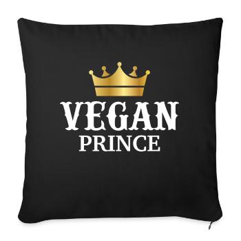 Vegan Prince - Sofakissenbezug 45 x 45 cm - Schwarz - Vorne