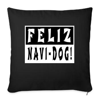 Gift awkward birthday present comic statement - Sofa pillowcase 17,3'' x 17,3'' (45 x 45 cm) - black - Front