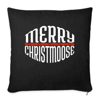 couples joke american elk dinosaur moon - Sofakissenbezug 45 x 45 cm - Schwarz - Vorne