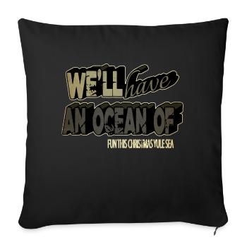 Drôle de gym Beach Bodybuilder Fairy Tail Baby - Housse de coussin décorative 45 x 45 cm - noir - Devant