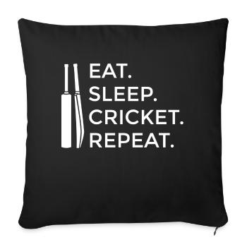 Cricket Team Cricket Gift Cricket Fan Slogan - Sofa pillowcase 17,3'' x 17,3'' (45 x 45 cm) - black - Front