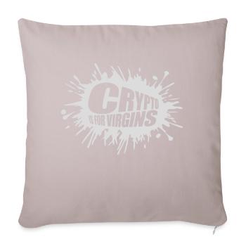 crypto is for virgins - Sofa pillowcase 17,3'' x 17,3'' (45 x 45 cm) - light taupe - Front