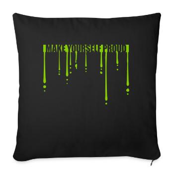 Faites-vous fier de la citation - Housse de coussin décorative 45 x 45 cm - noir - Devant