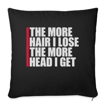 I get more head - Sofa pillowcase 17,3'' x 17,3'' (45 x 45 cm) - black - Front