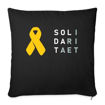Solidarität Soldat - Sofakissenbezug 45 x 45 cm - Schwarz - Vorne