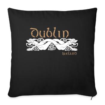 Dublin - Housse de coussin décorative 45 x 45 cm - noir - Devant