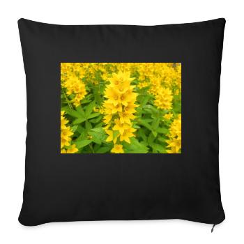 salicaire pointillée aussi salicaire de jardin - Housse de coussin décorative 45 x 45 cm - noir - Devant