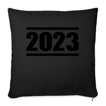 2023 - Sofa pillowcase 17,3'' x 17,3'' (45 x 45 cm) - black - Front