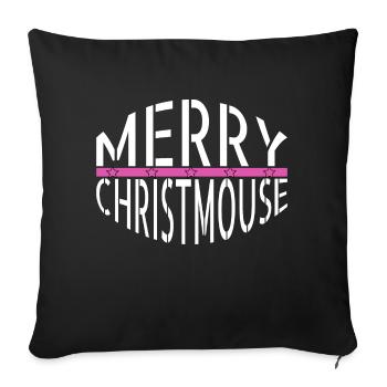 Couples Mouse Dinosaur Moon Don't Worry Okay Fine - Sofa pillowcase 17,3'' x 17,3'' (45 x 45 cm) - black - Front