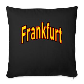 Frankfurt - Sofa pillowcase 17,3'' x 17,3'' (45 x 45 cm) - black - Front