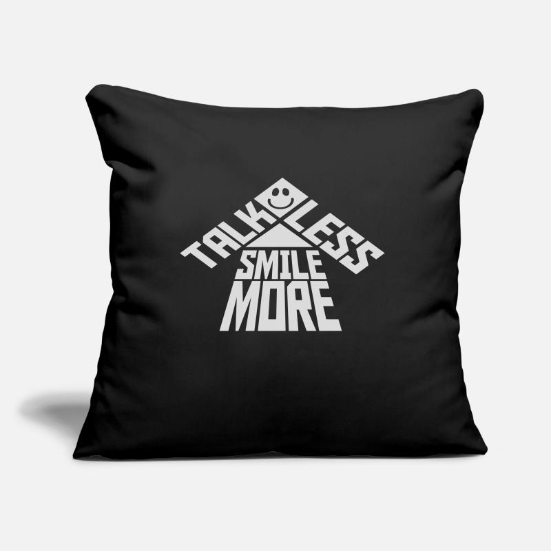 talk less smile more Sofa pillowcase 17,3'' x 17,3'' (45 x 45 cm)